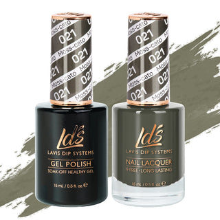  LDS Gel Nail Polish Duo - 021 Green Colors - Moss-Cato by LDS sold by DTK Nail Supply