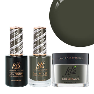 LDS 3 in 1 - 021 Moss-Cato - Dip, Gel & Lacquer Matching by LDS sold by DTK Nail Supply
