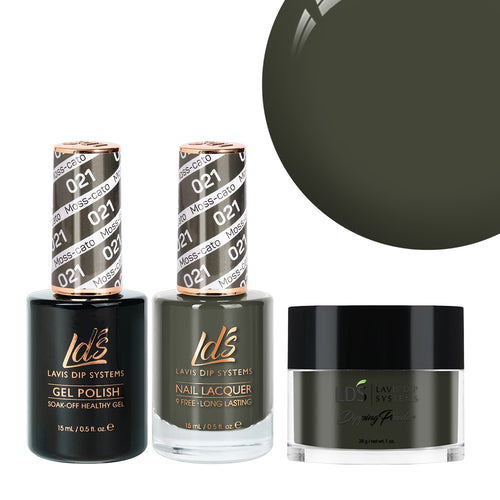  LDS 3 in 1 - 021 Moss-Cato - Dip, Gel & Lacquer Matching by LDS sold by DTK Nail Supply