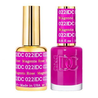  DND DC Gel Nail Polish Duo - 022 Purple Colors - Magenta Rose by DND DC sold by DTK Nail Supply