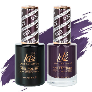  LDS Gel Nail Polish Duo - 022 Purple Colors - Bruised Plum by LDS sold by DTK Nail Supply