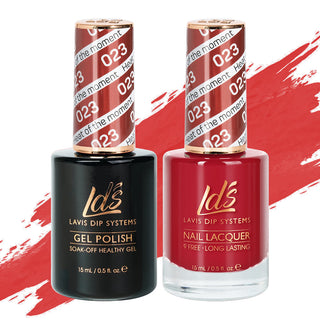  LDS Gel Nail Polish Duo - 023 Red Colors - Heat Of The Moment by LDS sold by DTK Nail Supply