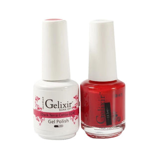  Gelixir Gel Nail Polish Duo - 024 Pink Colors - Dark Terra Cotta by Gelixir sold by DTK Nail Supply