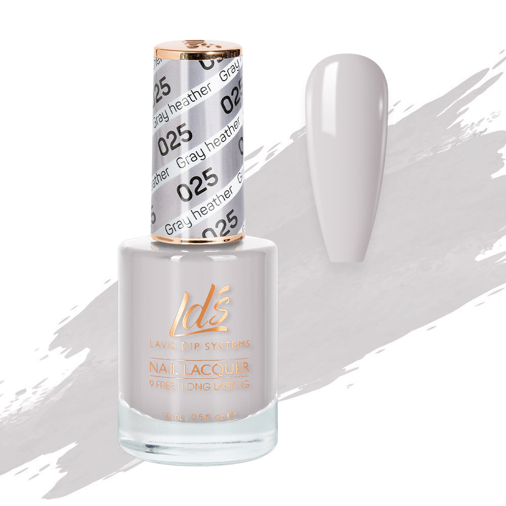  LDS Nail Lacquer - 025 Gray Heather by LDS sold by DTK Nail Supply
