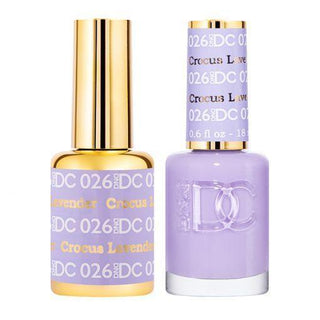  DND DC Gel Nail Polish Duo - 026 Purple Colors - Crocus Lavender by DND DC sold by DTK Nail Supply