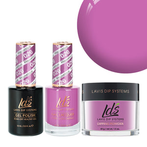  LDS 3 in 1 - 026 Mauvelous - Dip, Gel & Lacquer Matching by LDS sold by DTK Nail Supply