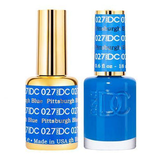  DND DC Gel Nail Polish Duo - 027 Blue Colors - Pittsburgh Blue by DND DC sold by DTK Nail Supply