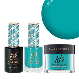  LDS 3 in 1 - 027 Blue Or Green - Dip, Gel & Lacquer Matching by LDS sold by DTK Nail Supply