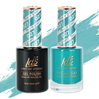  LDS Gel Nail Polish Duo - 027 Blue Colors - Blue Or Green by LDS sold by DTK Nail Supply