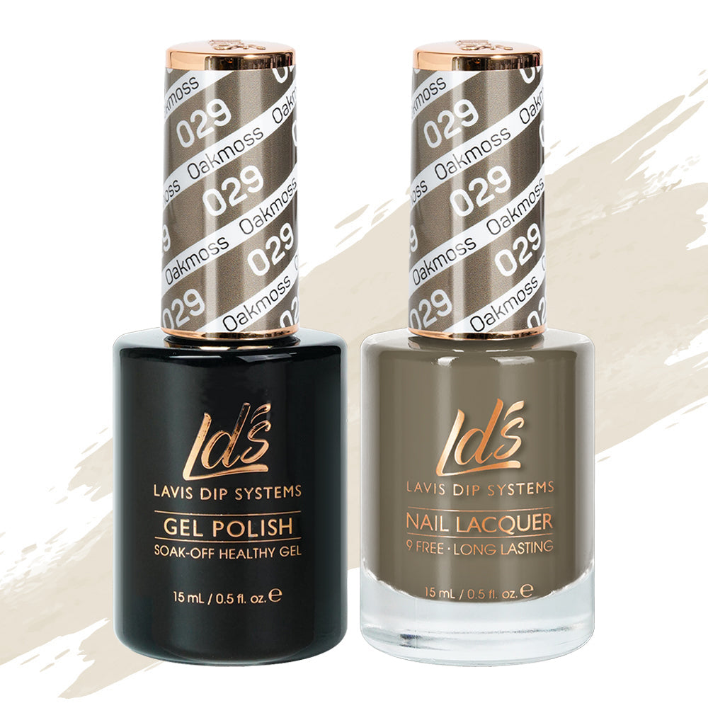 LDS Gel Nail Polish Duo - 029 Gray Colors - Oakmoss by LDS sold by DTK Nail Supply