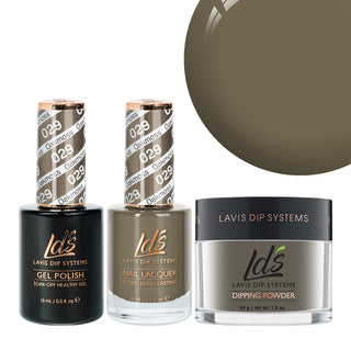  LDS 3 in 1 - 029 Oakmoss - Dip, Gel & Lacquer Matching by LDS sold by DTK Nail Supply
