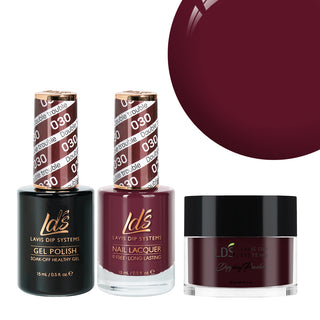  LDS 3 in 1 - 030 Double Trouble - Dip, Gel & Lacquer Matching by LDS sold by DTK Nail Supply
