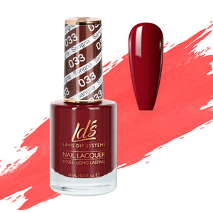  LDS Nail Lacquer - 033 Sangria by LDS sold by DTK Nail Supply