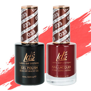  LDS Gel Nail Polish Duo - 033 Sangria by LDS sold by DTK Nail Supply