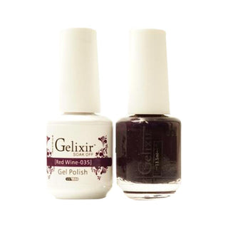  Gelixir Gel Nail Polish Duo - 035 Red Colors - Red Wine by Gelixir sold by DTK Nail Supply
