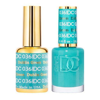  DND DC Gel Nail Polish Duo - 036 Green Colors - Dublin Green by DND DC sold by DTK Nail Supply