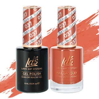  LDS Gel Nail Polish Duo - 037 Orange Colors - Out Loud by LDS sold by DTK Nail Supply