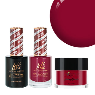  LDS 3 in 1 - 038 I Lava You - Dip, Gel & Lacquer Matching by LDS sold by DTK Nail Supply