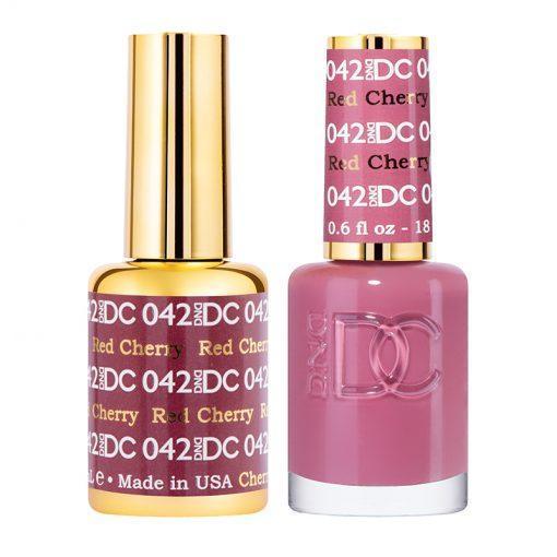  DND DC Gel Nail Polish Duo - 042 Red Cherry by DND DC sold by DTK Nail Supply
