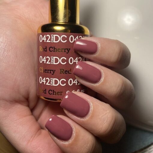 DND DC Gel Polish - 042 Brown Colors - Red Cherry by DND DC sold by DTK Nail Supply