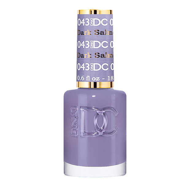  DND DC Nail Lacquer - 043 Purple, Gray Colors - Dark Salmon by DND DC sold by DTK Nail Supply