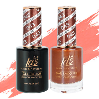  LDS Gel Nail Polish Duo - 043 Brown, Glitter Colors - Bronze by LDS sold by DTK Nail Supply