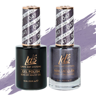  LDS Gel Nail Polish Duo - 047 Glitter, Purple Colors - Let It Be by LDS sold by DTK Nail Supply