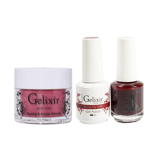 Gelixir 3 in 1 - 048 Burgundy - Acrylic & Dip Powder, Gel & Lacquer by Gelixir sold by DTK Nail Supply