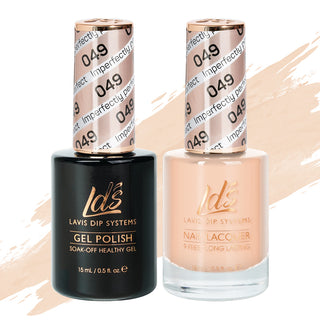  LDS Gel Nail Polish Duo - 049 Neutral, Beige Colors - Imperfectly Perfect by LDS sold by DTK Nail Supply