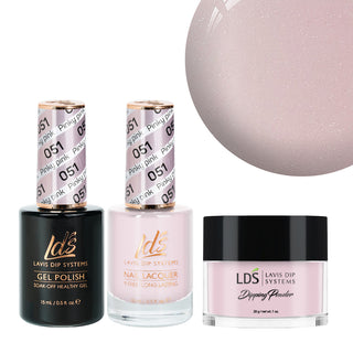 LDS 3 in 1 - 051 Pinky Pink - Dip, Gel & Lacquer Matching by LDS sold by DTK Nail Supply