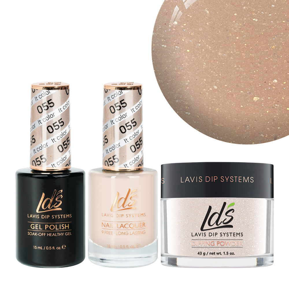 LDS 3 in 1 - 055 It Color - Dip, Gel & Lacquer Matching by LDS sold by DTK Nail Supply