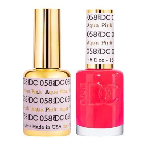  DND DC Gel Nail Polish Duo - 058 Aqua Pink by DND DC sold by DTK Nail Supply