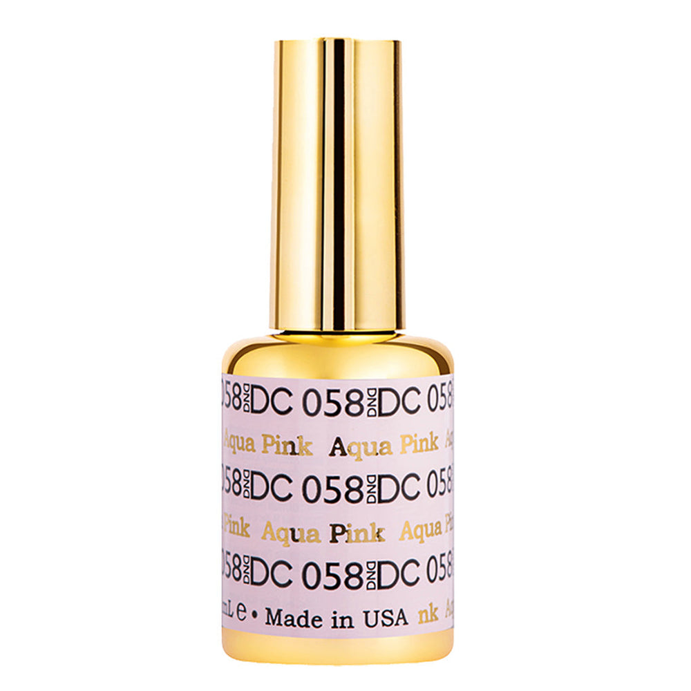  DND DC Gel Polish - 058 Pink, Neutral Colors - Aqua Pink by DND DC sold by DTK Nail Supply