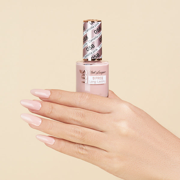  LDS Nail Lacquer - 058 Camellia Pink by LDS sold by DTK Nail Supply
