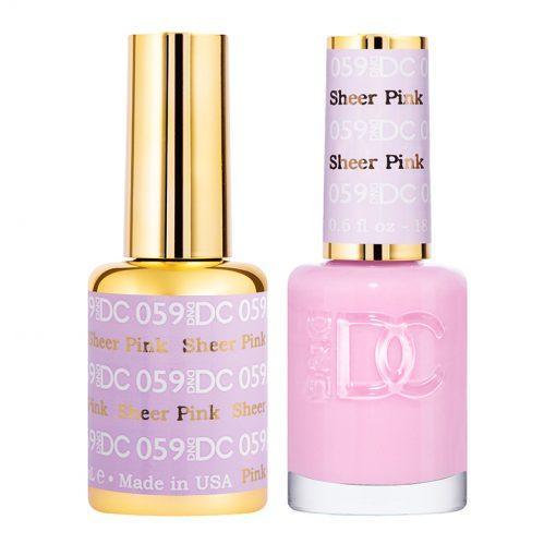  DND DC Gel Nail Polish Duo - 059 Sheer Pink by DND DC sold by DTK Nail Supply
