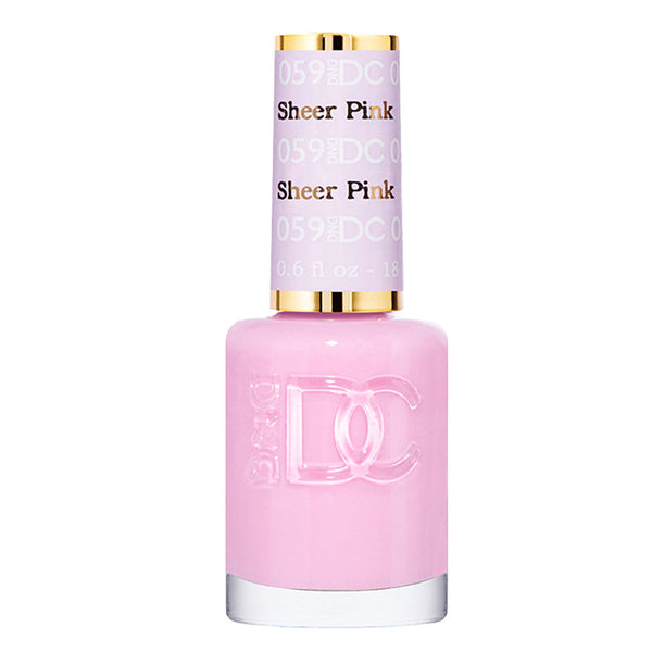  DND DC Nail Lacquer - 059 Pink, Neutral Colors - Sheer Pink by DND DC sold by DTK Nail Supply