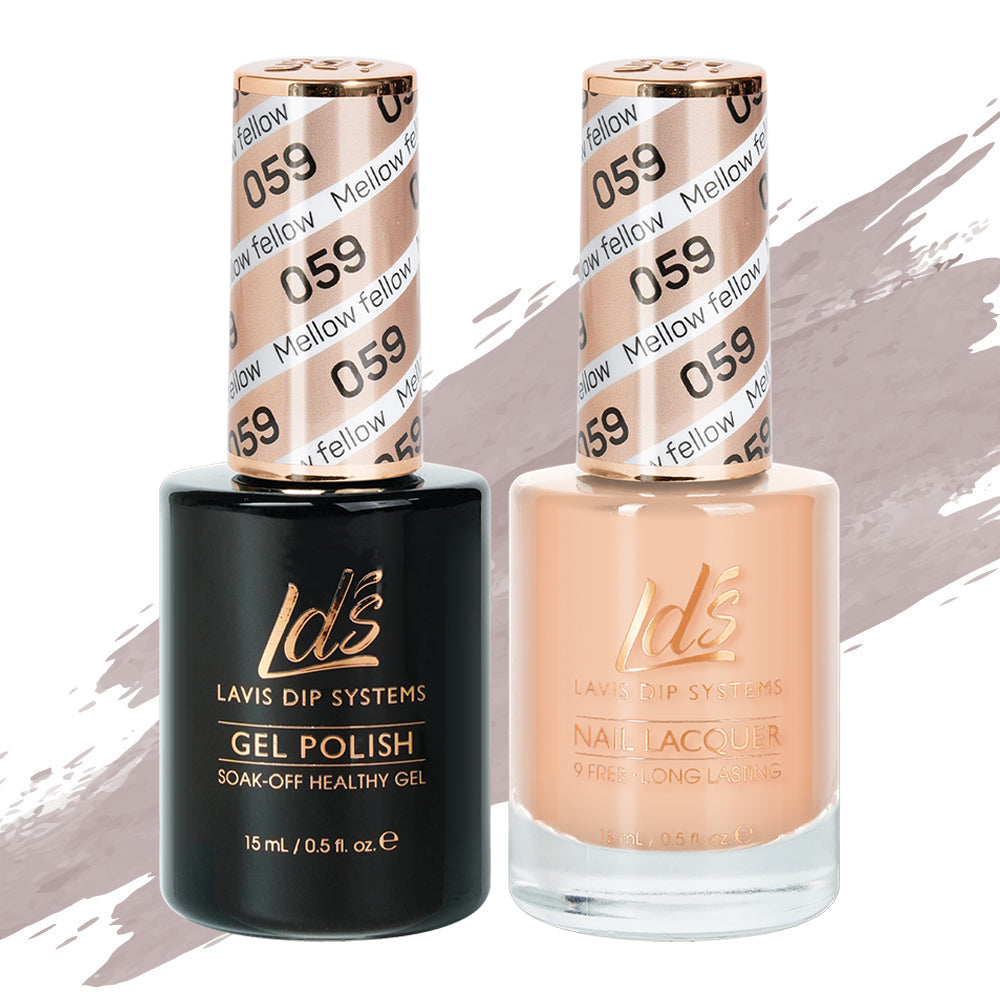  LDS Gel Nail Polish Duo - 059 Mellow Fellow by LDS sold by DTK Nail Supply
