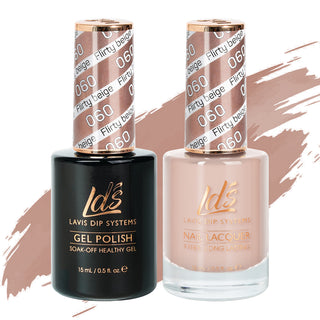  LDS Gel Nail Polish Duo - 060 Brown Colors - Flirty Beige by LDS sold by DTK Nail Supply