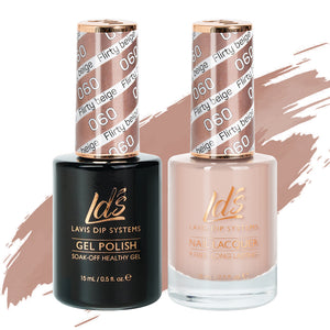  LDS Gel Nail Polish Duo - 060 Flirty Beige by LDS sold by DTK Nail Supply