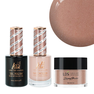  LDS 3 in 1 - 060 Flirty Beige - Dip, Gel & Lacquer Matching by LDS sold by DTK Nail Supply