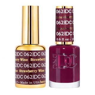  DND DC Gel Nail Polish Duo - 062 Red Colors - Strawberry Wine by DND DC sold by DTK Nail Supply