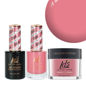  LDS 3 in 1 - 064 Baby Blush - Dip, Gel & Lacquer Matching by LDS sold by DTK Nail Supply