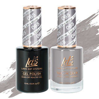  LDS Gel Nail Polish Duo - 065 Gray Colors - Lava Stone by LDS sold by DTK Nail Supply