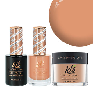  LDS 3 in 1 - 066 Crème Brulee - Dip, Gel & Lacquer Matching by LDS sold by DTK Nail Supply