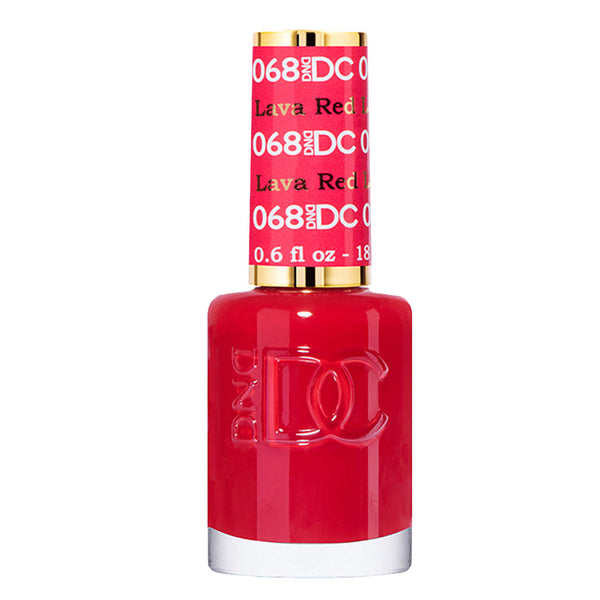 DND DC Nail Lacquer - 068 Red Colors - Lava Red by DND DC sold by DTK Nail Supply