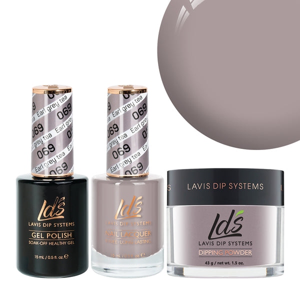  LDS 3 in 1 - 069 Earl Grey Tea - Dip, Gel & Lacquer Matching by LDS sold by DTK Nail Supply