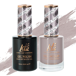  LDS Gel Nail Polish Duo - 069 Gray Colors - Earl Grey Tea by LDS sold by DTK Nail Supply