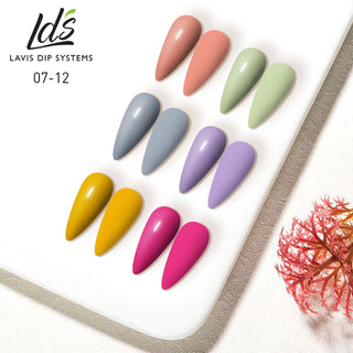  LDS Healthy Gel & Matching Lacquer Starter Kit: 007,008,009,010,011,012,Base,Top & Strengthener by LDS sold by DTK Nail Supply