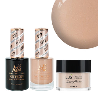  LDS 3 in 1 - 077 Malted Milk - Dip, Gel & Lacquer Matching by LDS sold by DTK Nail Supply