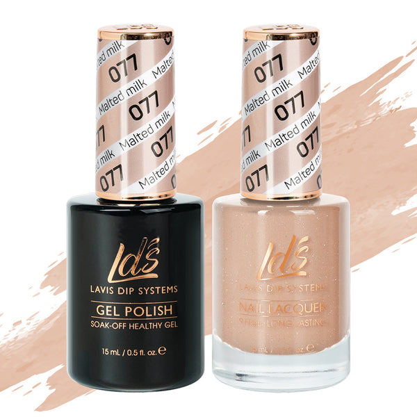  LDS Gel Nail Polish Duo - 077 Malted Milk by LDS sold by DTK Nail Supply